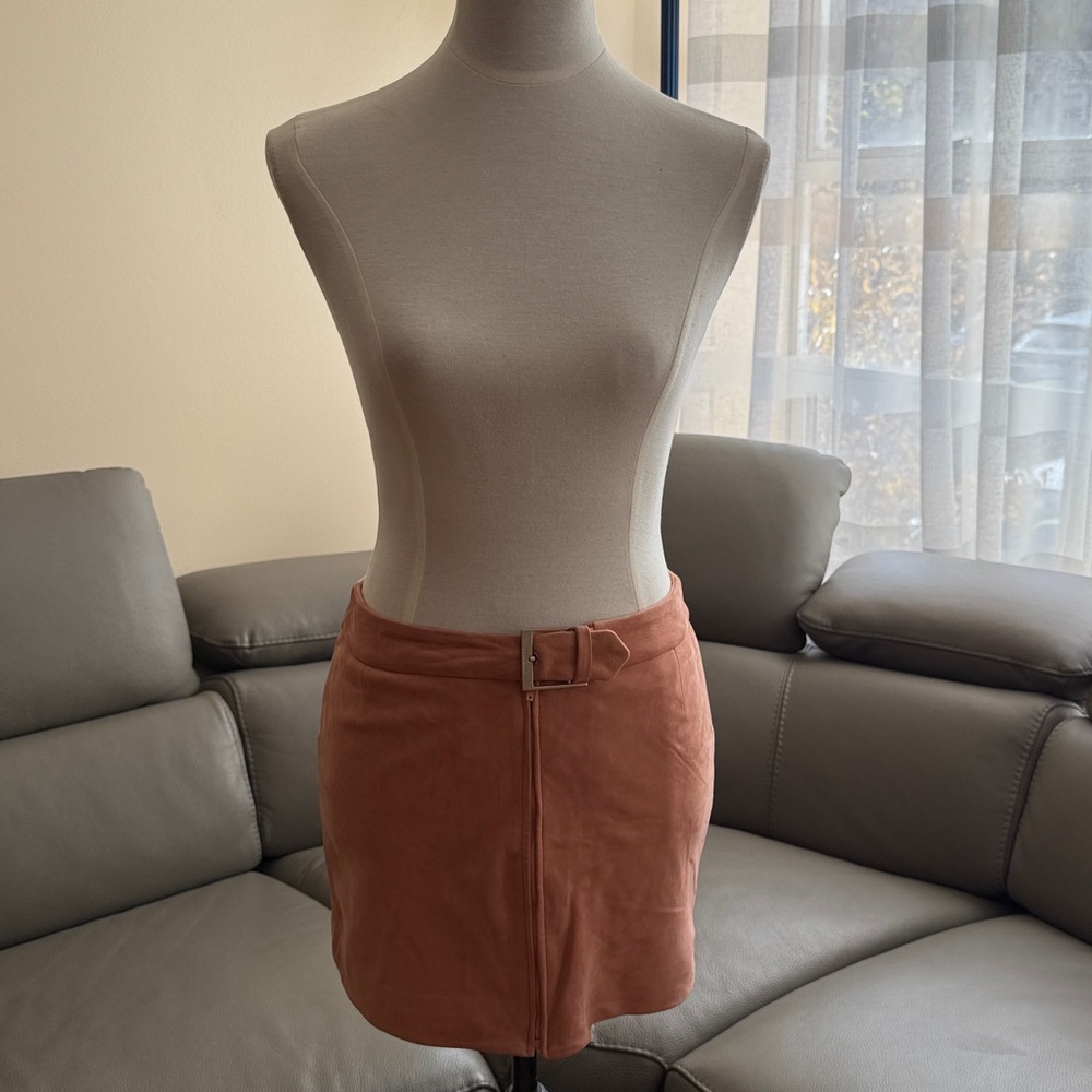 NEW Auth TRUSSARDI real Suede Mini Skirt sz S/6-42 ITALY